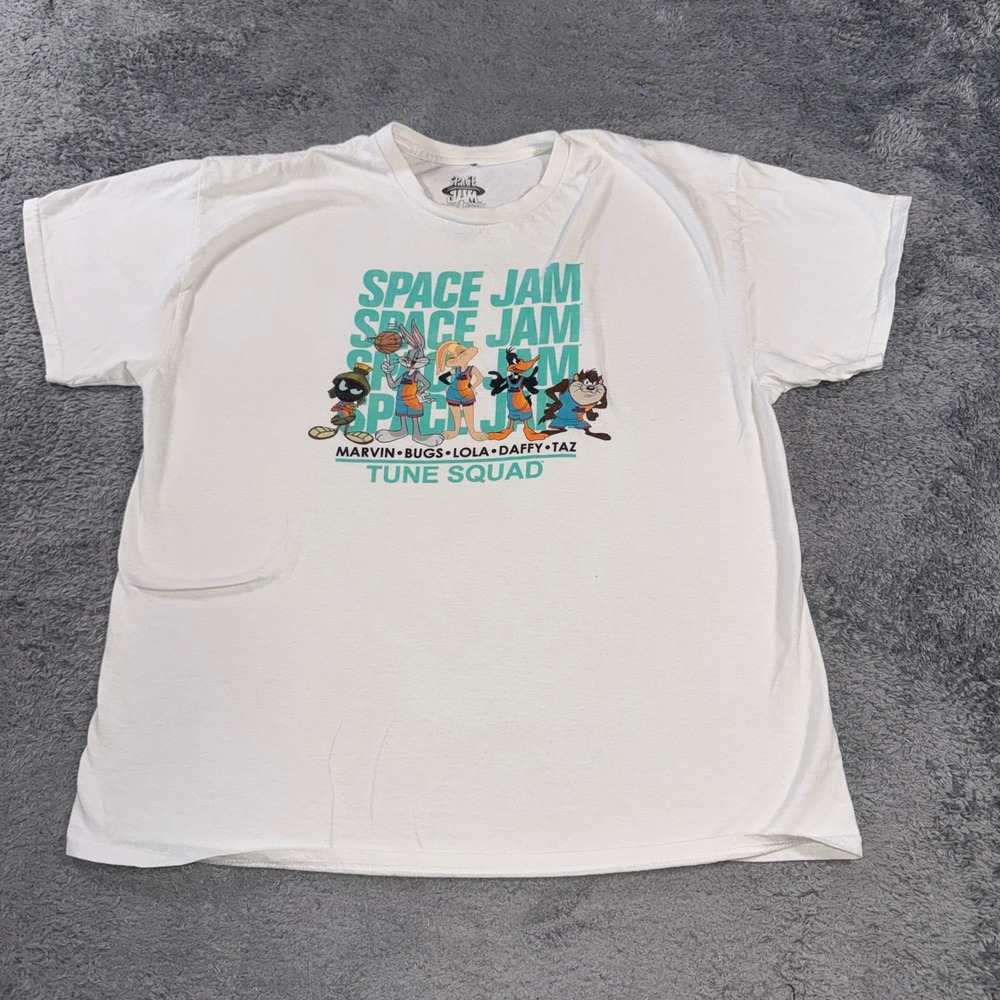 Space Jam Men Tune Squad A New Legacy Graphic T-Shirt XL White Looney Tunes